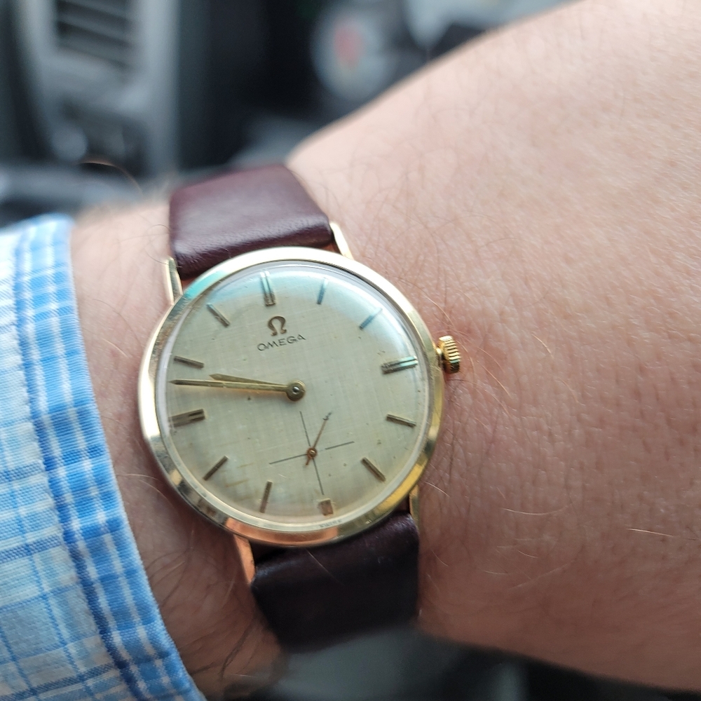 Solid 14k vintage omega watch